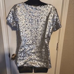 Silver sequin blouse